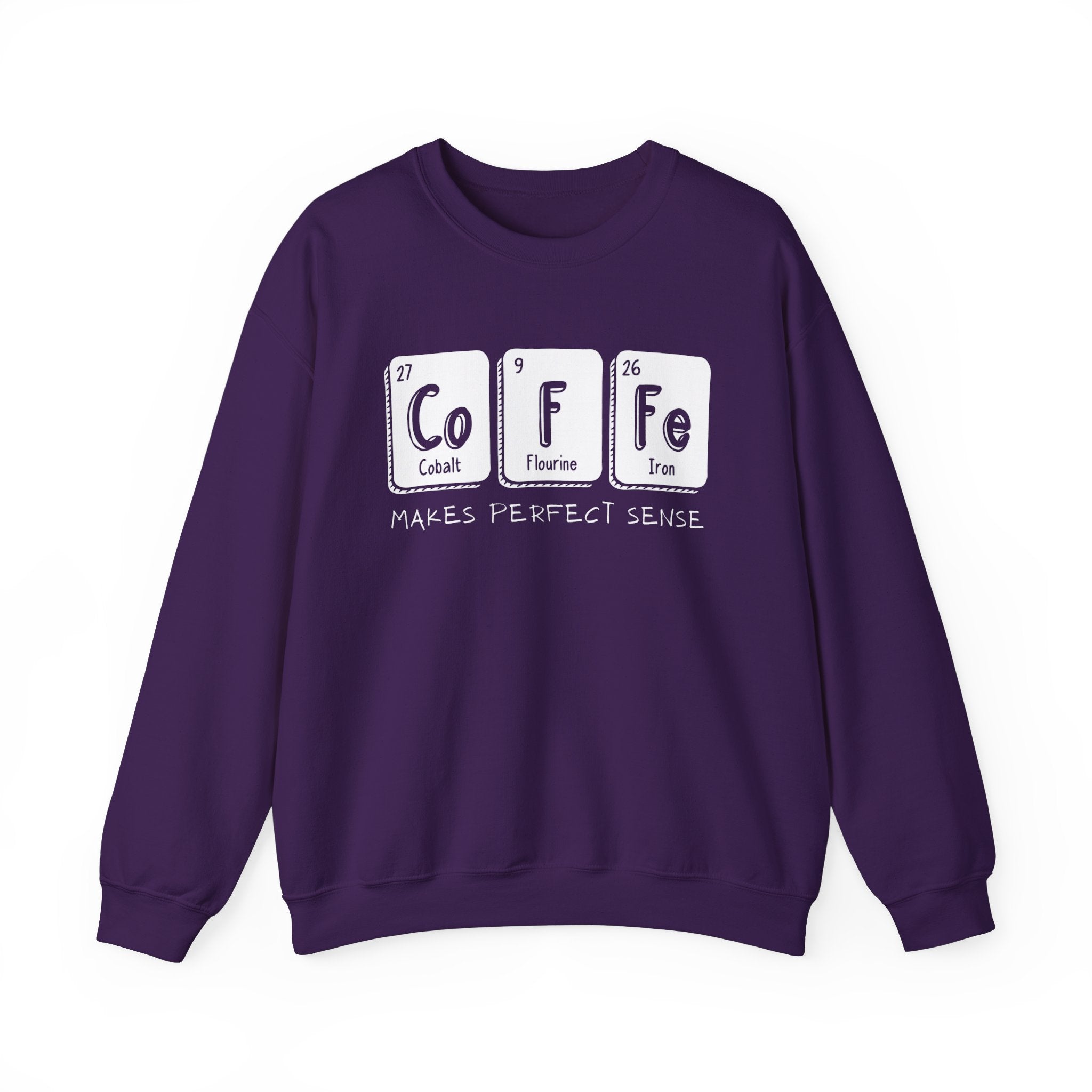Coffee Elements Crewneck Sweatshirt - Cozy Coffee Lover Gift, Science Pullover, Unisex Casual Apparel, Coffee Gift idea, Coffee Theme