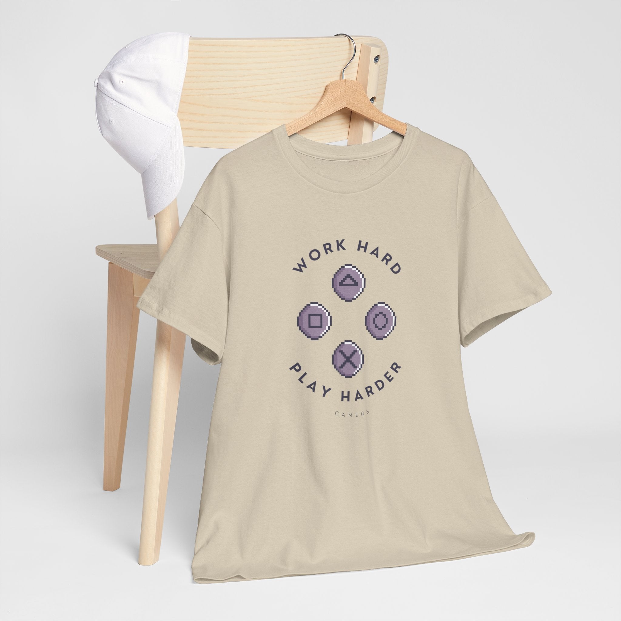 Work Hard Play Hard Unisex Heavy Cotton Tee