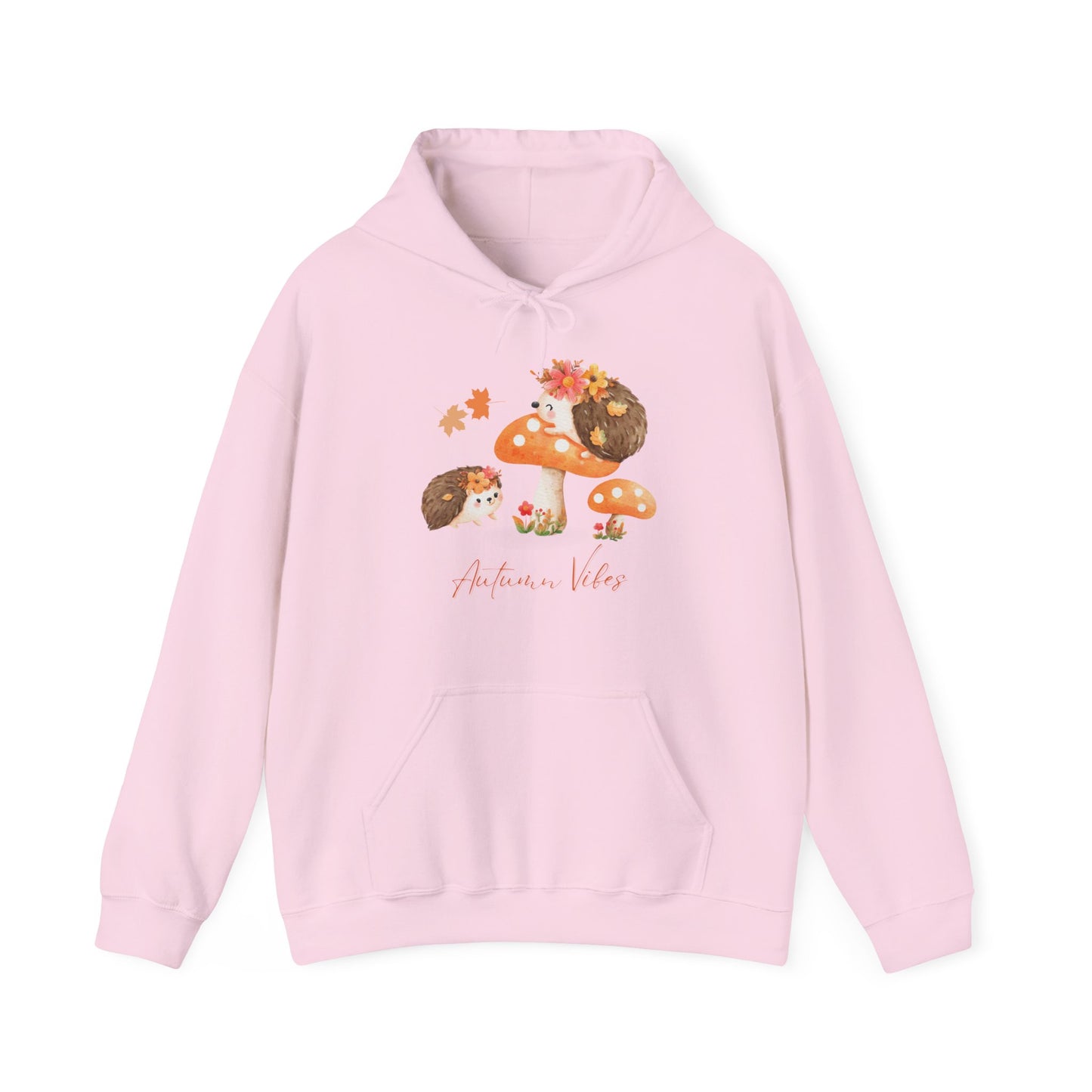 Autumn-themed Unisex Heavy Blend Hooded Sweatshirt, Cozy Fall Hoodie, Cute Mushroom Design, Perfect Gift for Nature Lovers, Seasonal Fashion