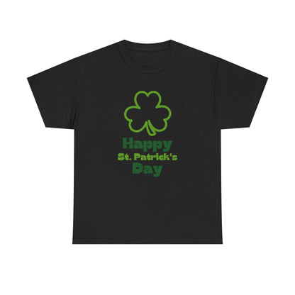 St Patrick's Day Unisex Tee, Green Clover Design, Fun Party Outfit, Gift Idea. Casual Wear Shirt