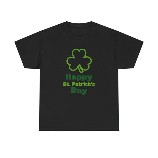 St Patrick's Day Unisex Tee, Green Clover Design, Fun Party Outfit, Gift Idea. Casual Wear Shirt