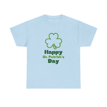 St Patrick's Day Unisex Tee, Green Clover Design, Fun Party Outfit, Gift Idea. Casual Wear Shirt