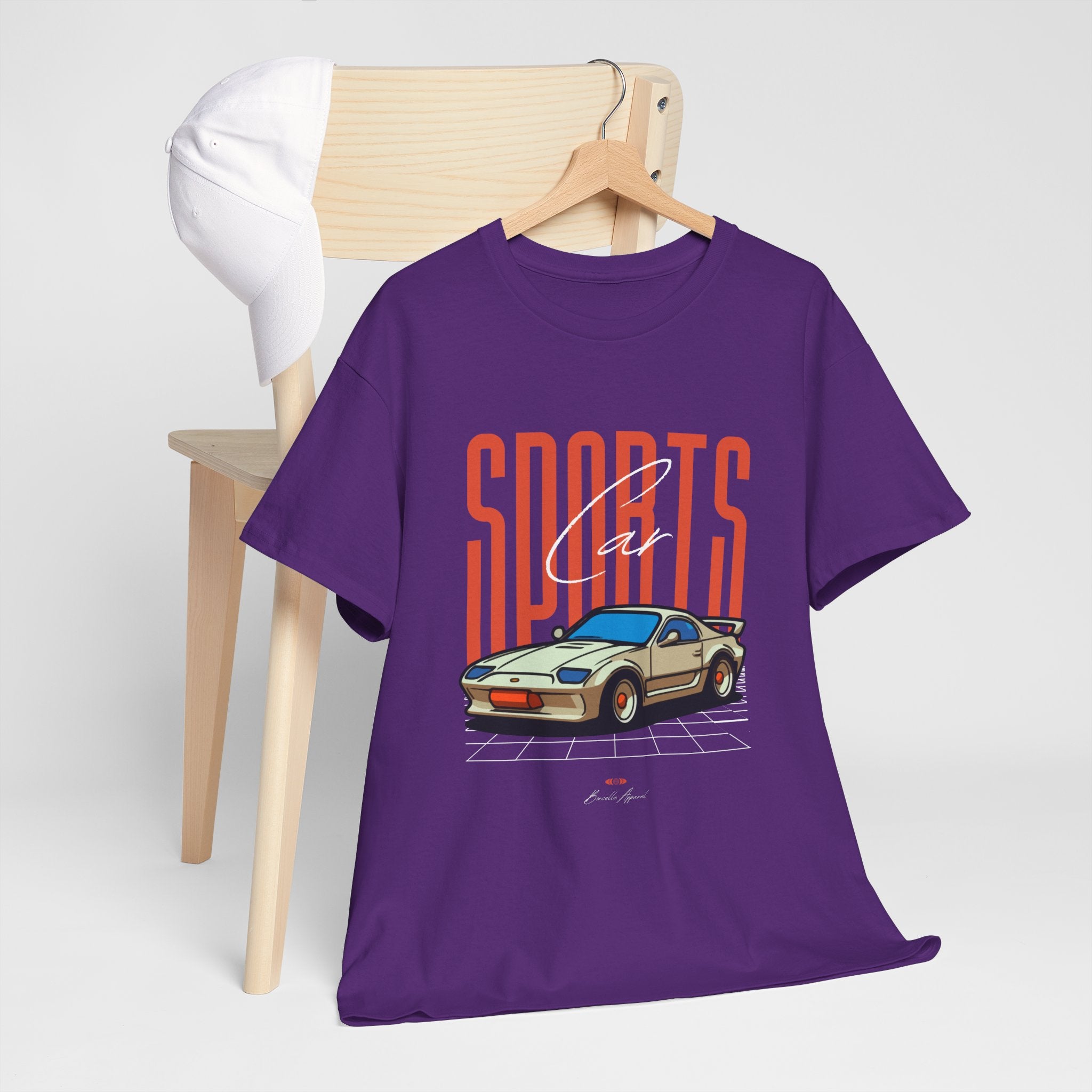 Sports Car, Unisex Heavy Cotton Shirt, Casual Streetwear, & Comfort