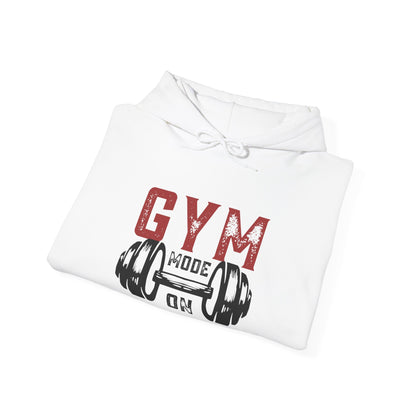 Gym Mode Hoodie, Fitness Sweatshirt, Workout Apparel, Cozy Gift for Gym Enthusiasts, Motivational Sportswear