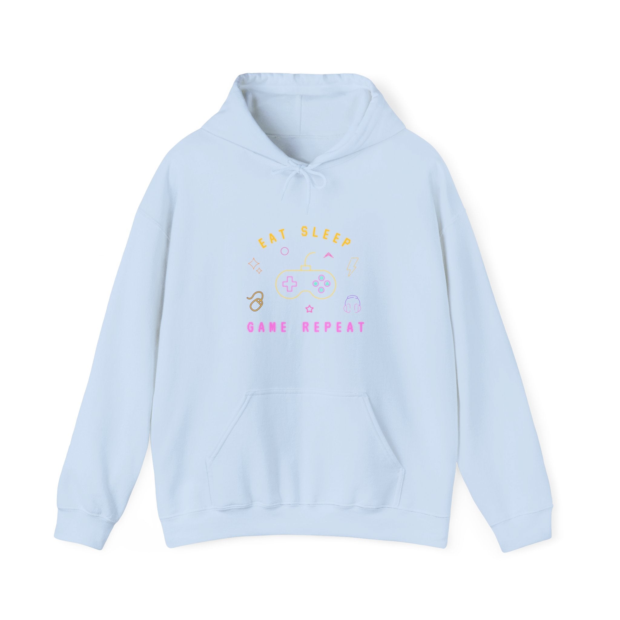 Gaming Life Hoodie, Unisex Sweatshirt, Cozy Gamer Apparel, Casual Wear, Gifts for Gamers, Sleep Game Repeat