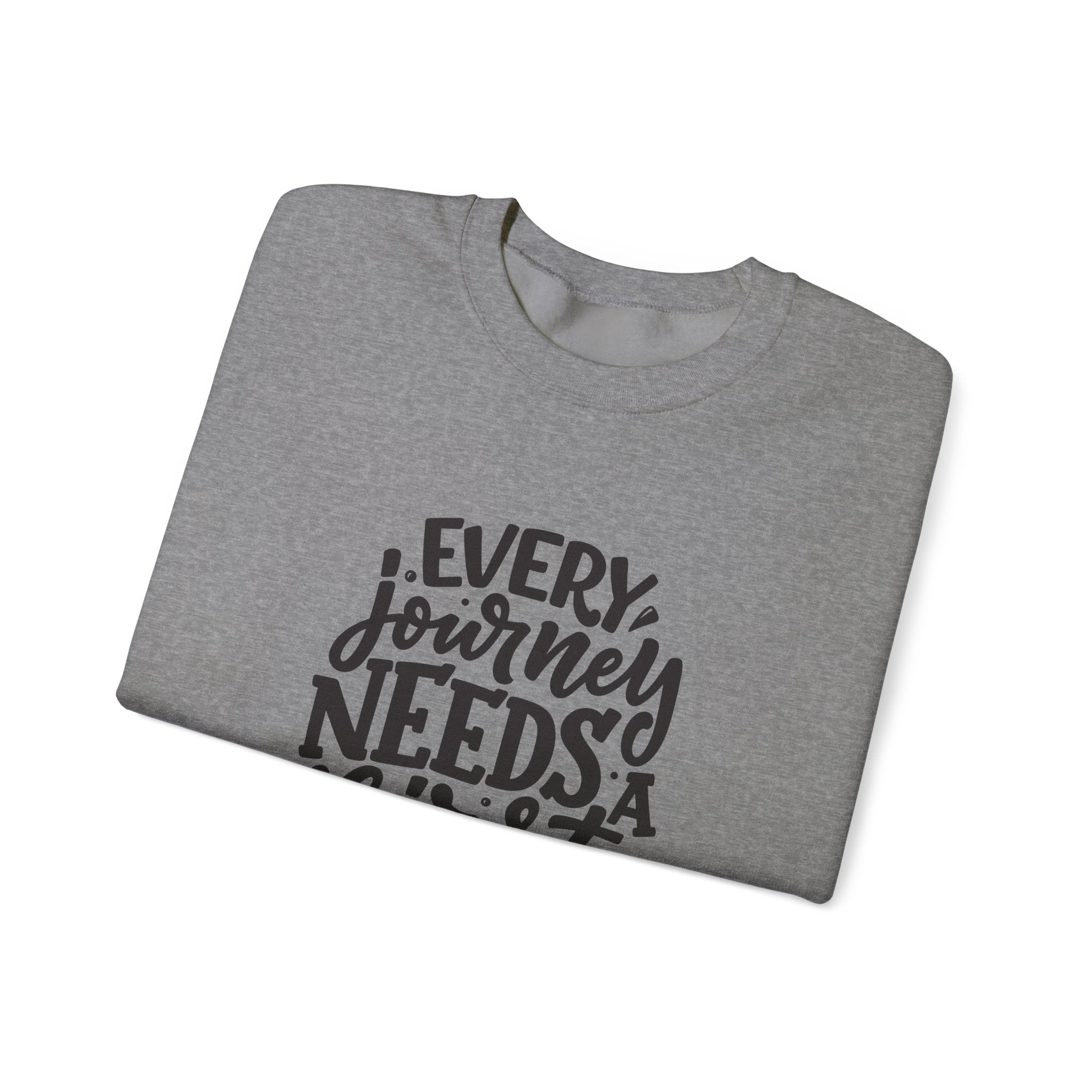 Inspirational Crewneck Sweatshirt, Motivational Quotes Gift, Cozy Jumper, Unisex Sweater, Every Journey Needs a First Step