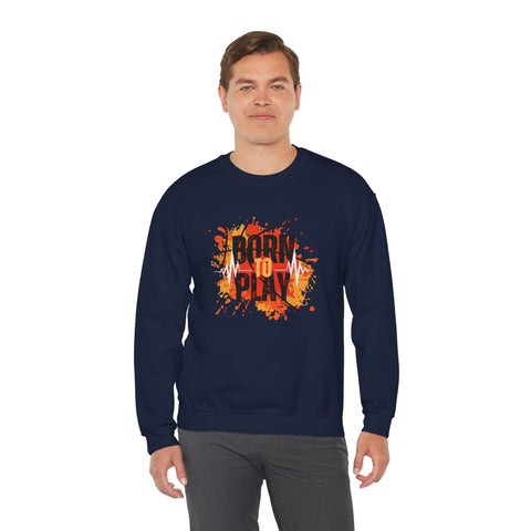 Motivational Crewneck Sweatshirt - Born to Plan, Cozy Sports Sweatshirt, Unisex Gift, Creative Apparel, Casual Wear, Fall Fashion