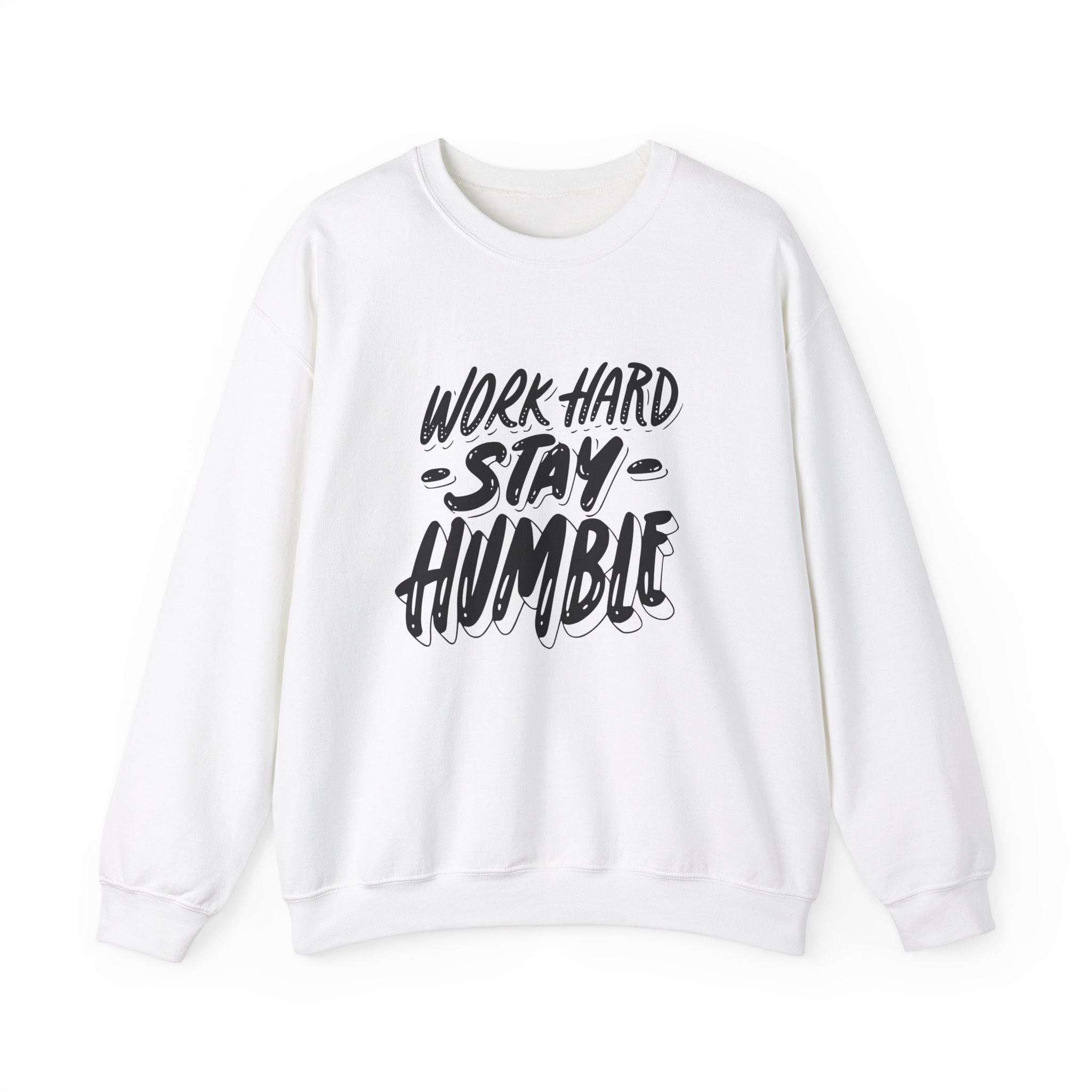 Inspirational Crewneck Sweatshirt - Work Hard Stay Humble, Motivational Gift, Cozy Apparel, Unisex Sweatshirt, Casual Wear