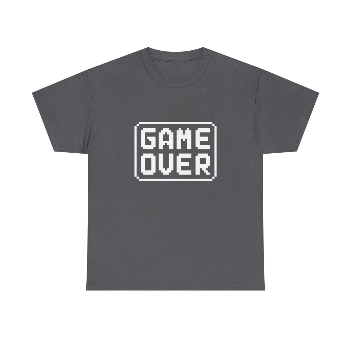 Game Over Unisex Heavy Cotton Tee, Retro Gamer Shirt, Video Game T-Shirt, Casual Gaming Apparel