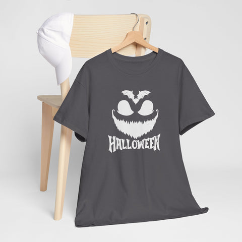Halloween Unisex Heavy Cotton Tee | Spooky Graphic T-Shirt for Fall