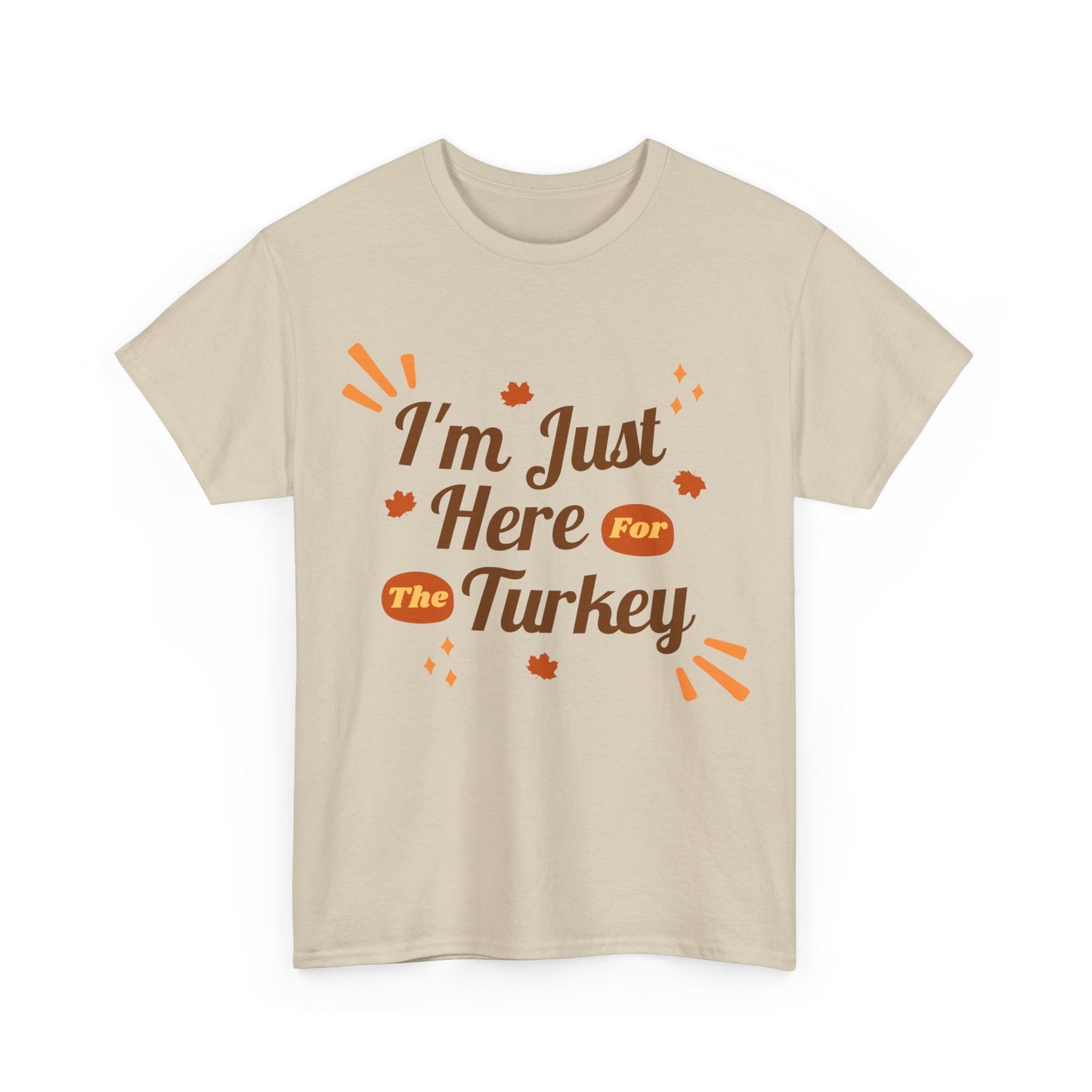 Thanksgiving Turkey Tee, Cozy Unisex Heavy Cotton Tee for Fall, Autumn Shirt, Thanksgiving Dinner Outfit, Family Gatherings, Holiday Humor