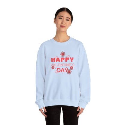 Valentine's Day Sweatshirt - Unisex Crewneck, Cozy Gift, Love Apparel, Floral Design, Valentine's Day Outfit, Valentine's Day Clothing