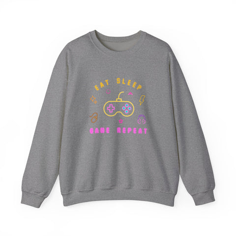 Gamer Crewneck Sweatshirt, Unisex Sweatshirt, Gaming Apparel, Casual Wear, Gifts for Gamers, Game Night Fashion
