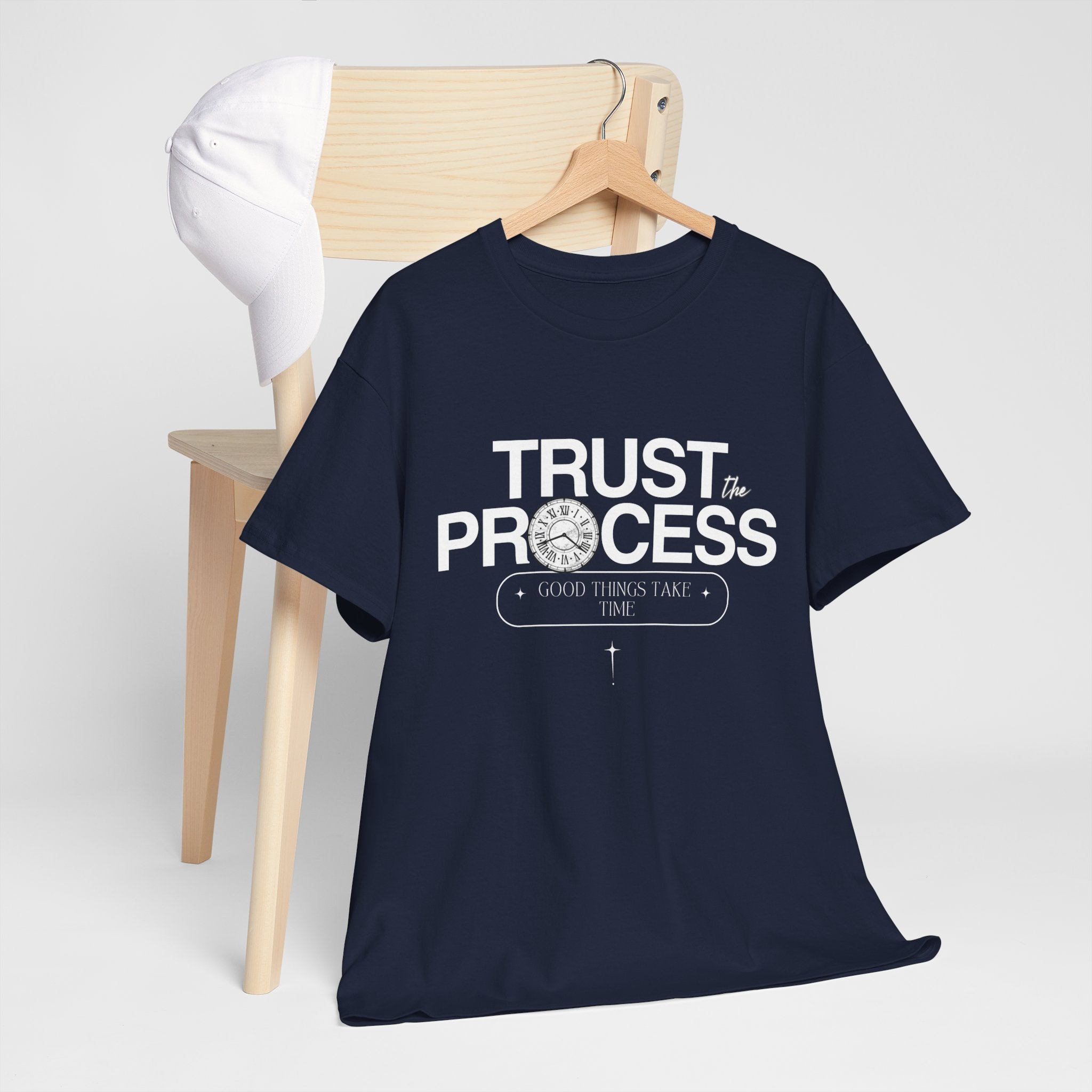 Trust the Process Unisex Heavy Cotton Tee, Motivational Shirt, Inspirational Gift, Casual Wear, Comfortable Everyday Tee
