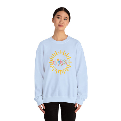 Cheerful Summer Sun Sweatshirt, Cozy Crewneck, Unisex Pullover, Vacation Wear