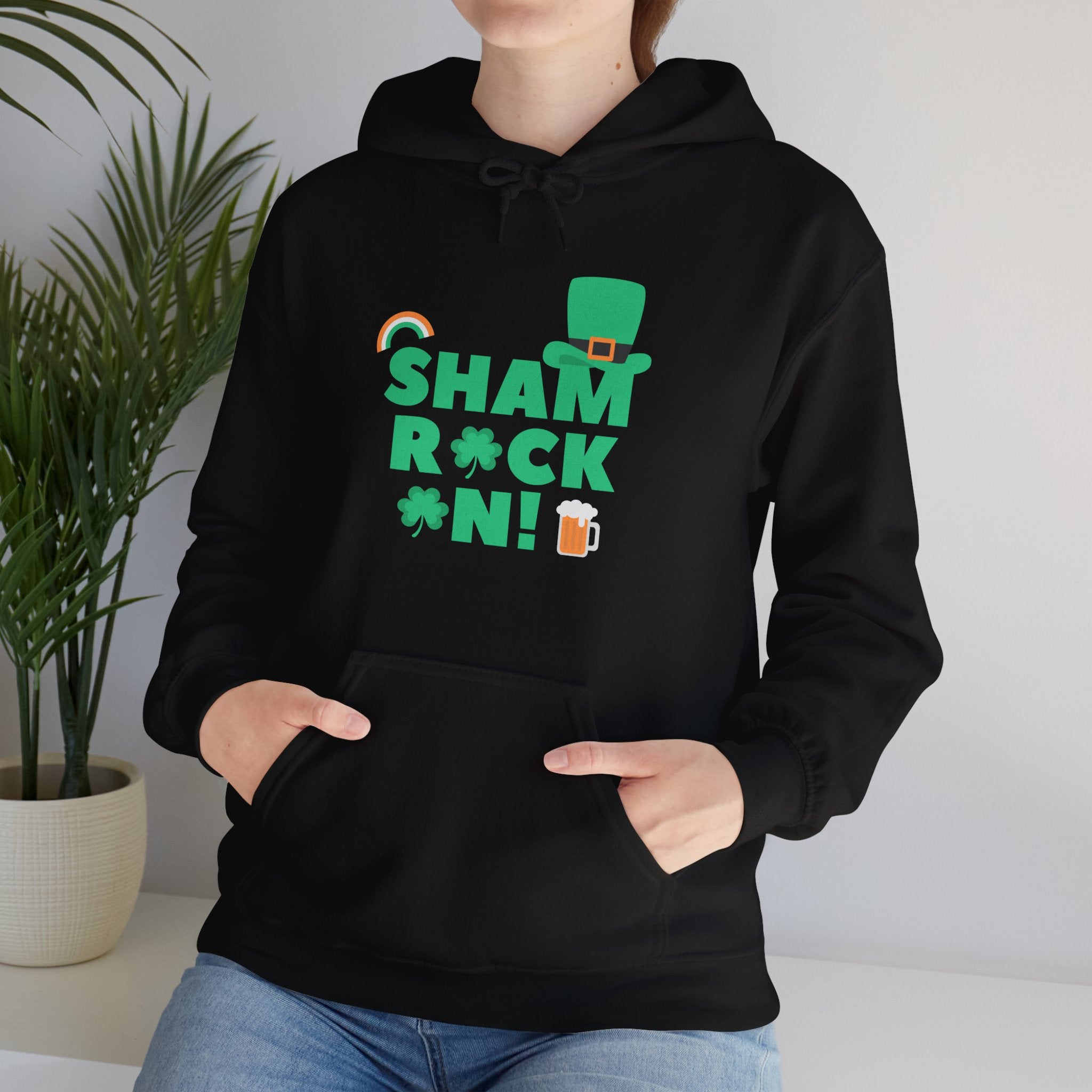 Shamrock Celebrations Hoodie, Unisex St. Patrick's Day Sweatshirt, Cozy Green Clover Apparel, Perfect Gift for Leprechaun Lovers, Spring