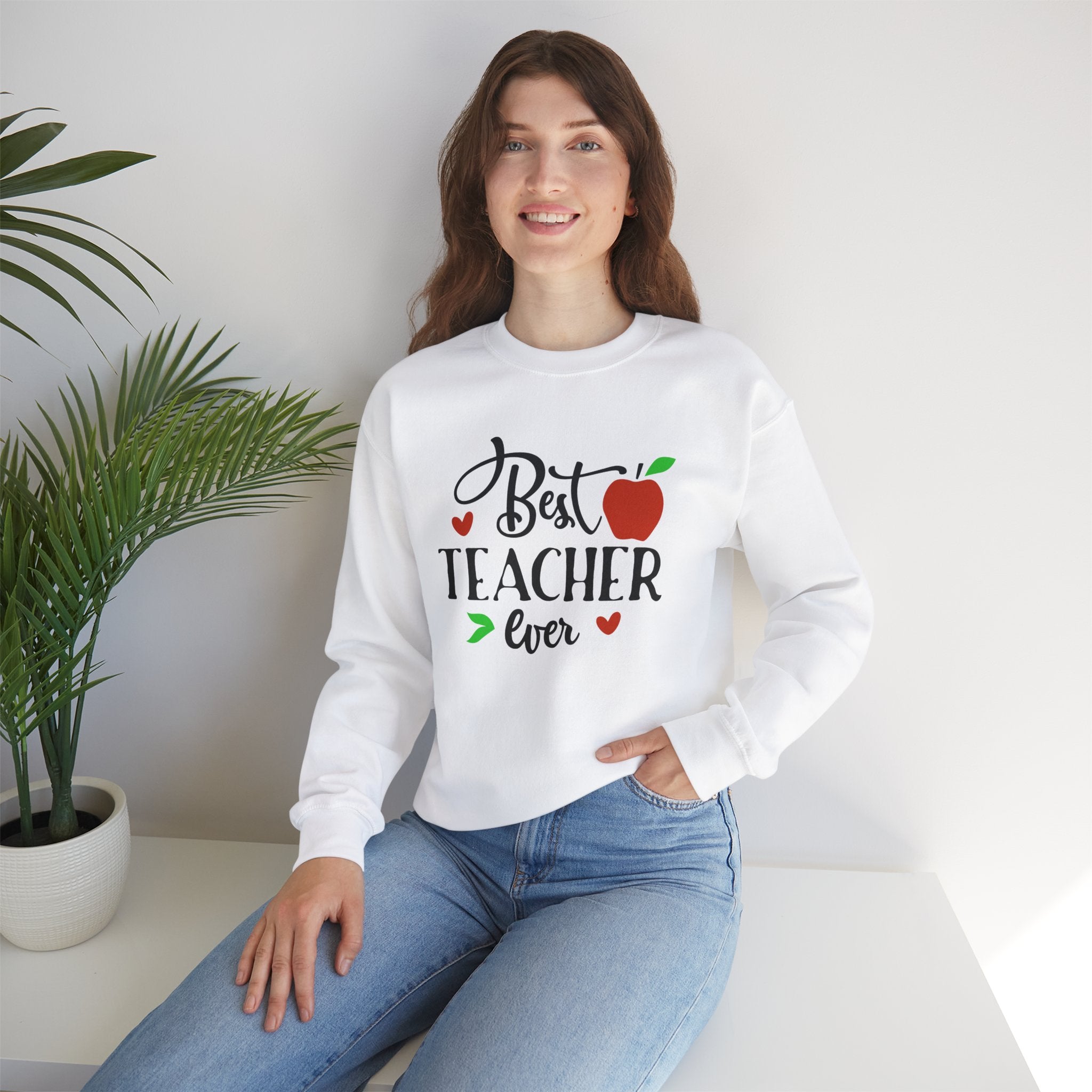 Best Teacher Ever Sweatshirt, Cute Teacher Gift, Unisex Crewneck, School Appreciation, Teacher Appreciation Week, Holiday Gift