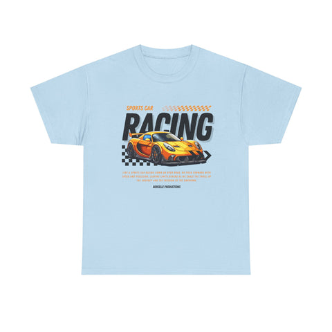 Racing Graphic Tee - Unisex Heavy Cotton Shirt, Car Enthusiast Apparel, Casual Wear, Racing Event Outfit
