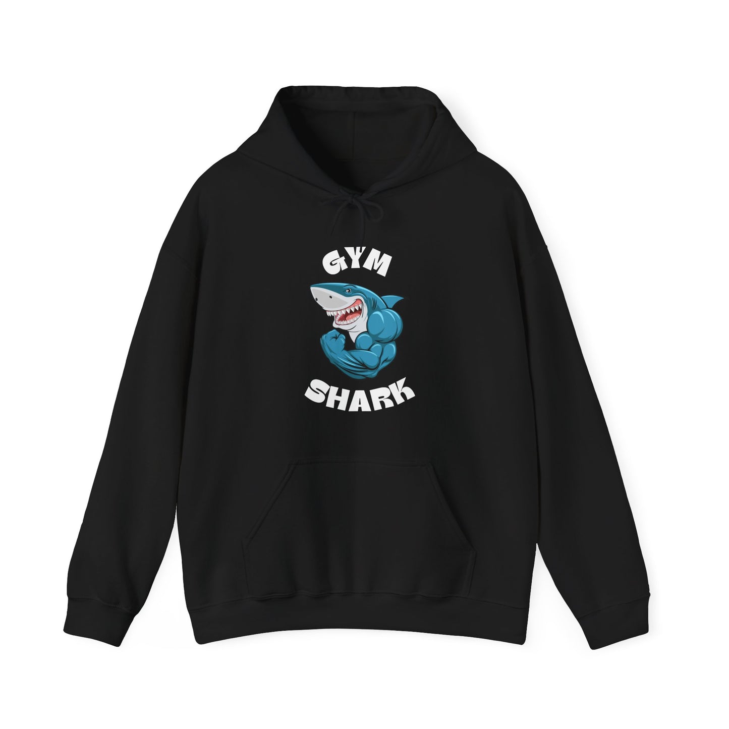 Gym Shark Hoodie, Funny Workout Sweatshirt, Unisex Heavy Blend Hoodie, Fitness Apparel, Shark Lover Gift, Trendy Athleisure