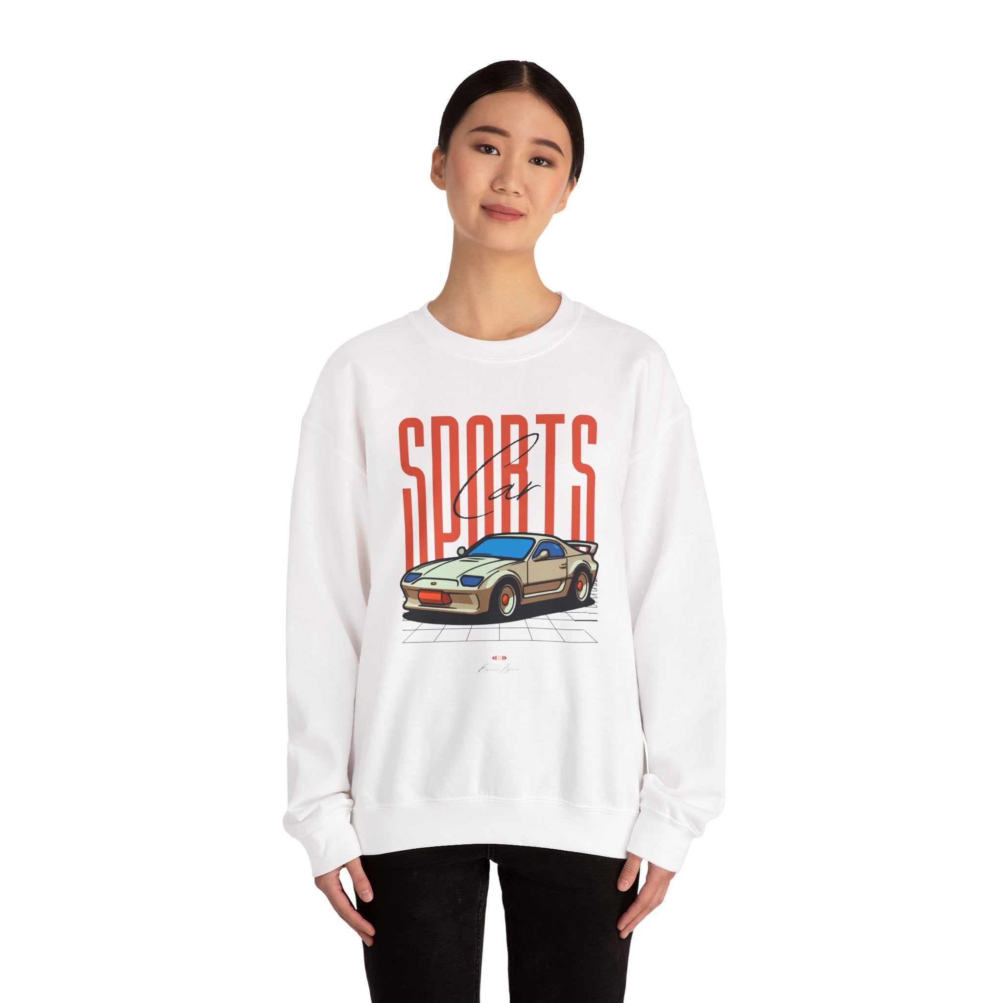 Sports Car Graphic Sweatshirt, Unisex Crewneck, Comfortable