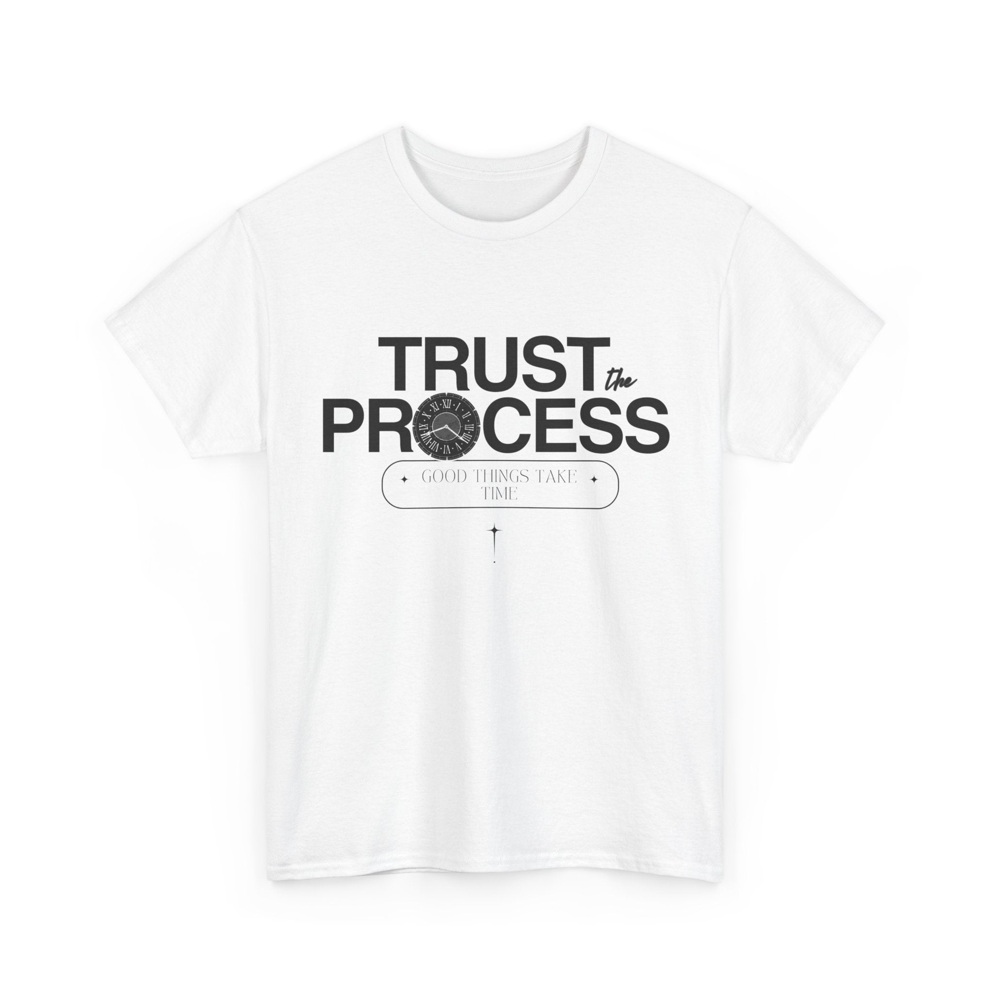 Trust the Process Unisex Heavy Cotton Tee, Motivational Shirt, Inspirational Gift, Casual Wear, Comfortable Everyday Tee