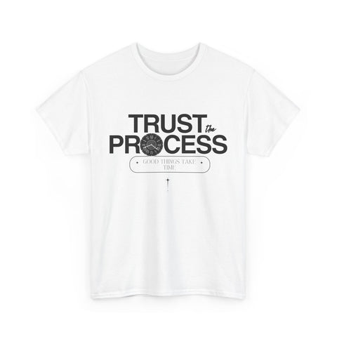 Trust the Process Unisex Heavy Cotton Tee, Motivational Shirt, Inspirational Gift, Casual Wear, Comfortable Everyday Tee