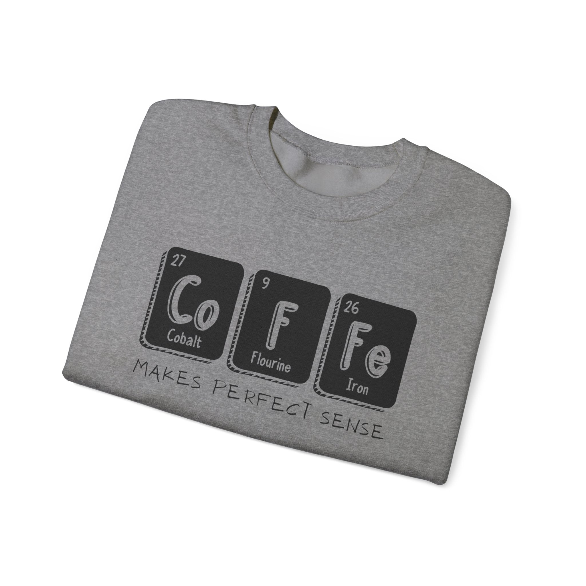 Coffee Elements Crewneck Sweatshirt - Cozy Coffee Lover Gift, Science Pullover, Unisex Casual Apparel, Coffee Gift idea, Coffee Theme