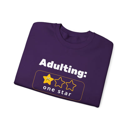 Adulting Review Sweatshirt - Funny Unisex Heavy Blend™ Crewneck