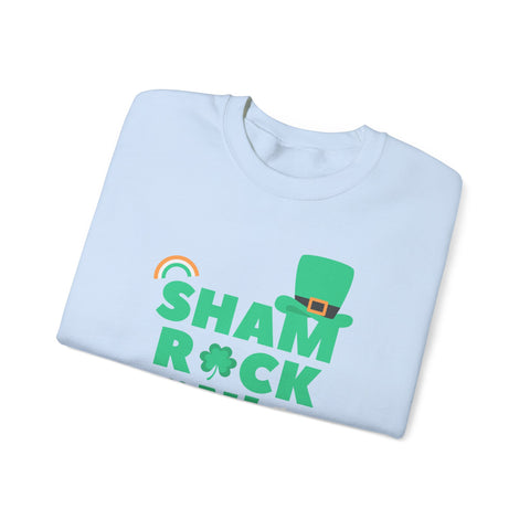 Sham Rock Unisex Sweatshirt, St. Patrick's Day Jumper, Lucky Clover Crewneck, Irish Holiday Pullover, Green Festival Top