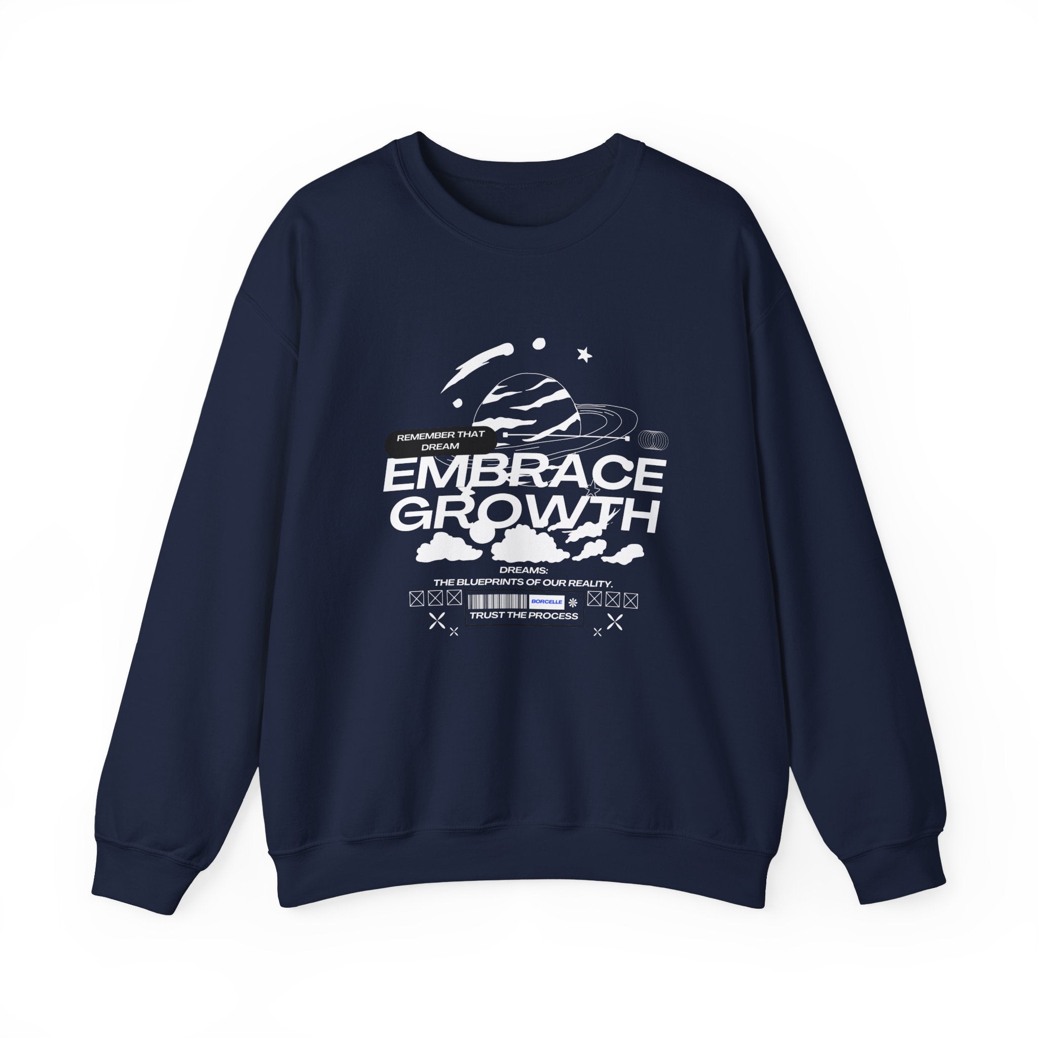 Embrace Growth Sweatshirt - Inspirational, Motivational, Self-Improvement Gift, Crewneck Jumper, Everyday Wear, Heavy Blend Tee