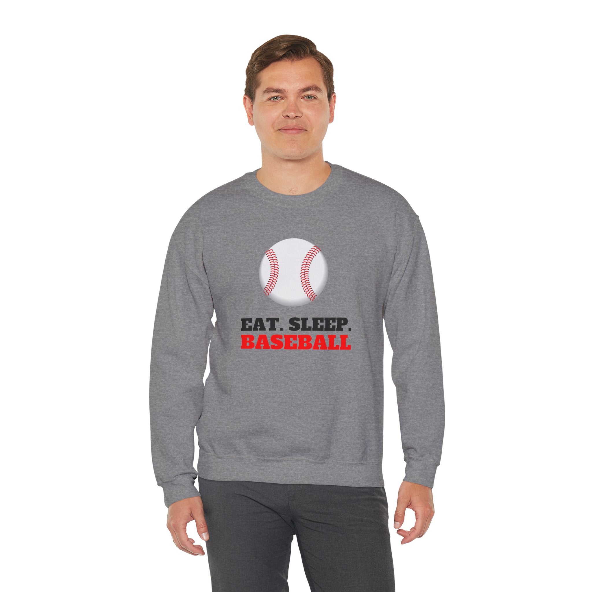 Baseball Sweatshirt - Eat Sleep Baseball, Unisex Crewneck, Gift for Baseball Fans, Sports Apparel, Cozy Sweatshirt