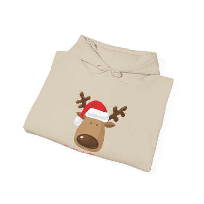 Reindeer Christmas Hoodie - Cozy Holiday Gift, Smiles Little Helper Sweatshirt, Unisex Pullover, Winter Wear, Festive Apparel