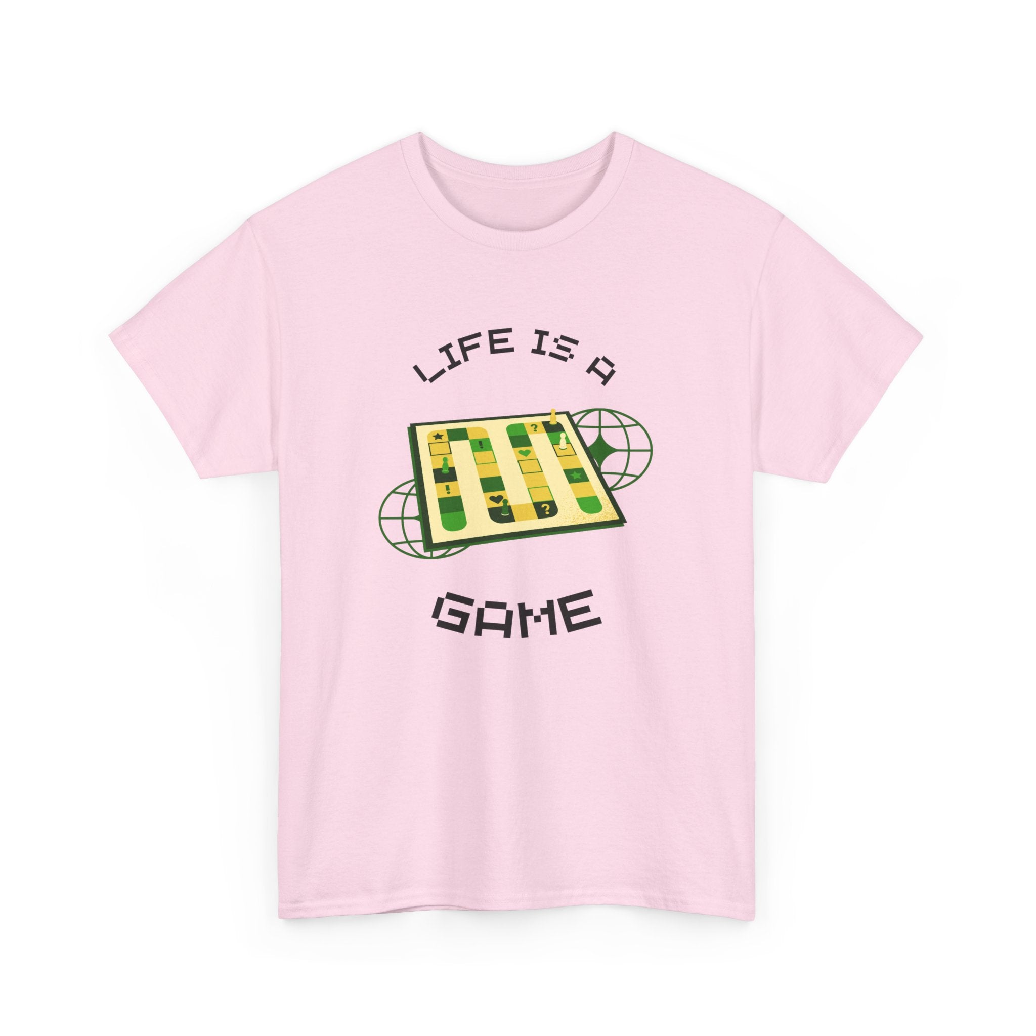 Life is a Game Unisex Heavy Cotton Tee, Casual Wear, Fun Gaming T-Shirt, Everyday Comfort