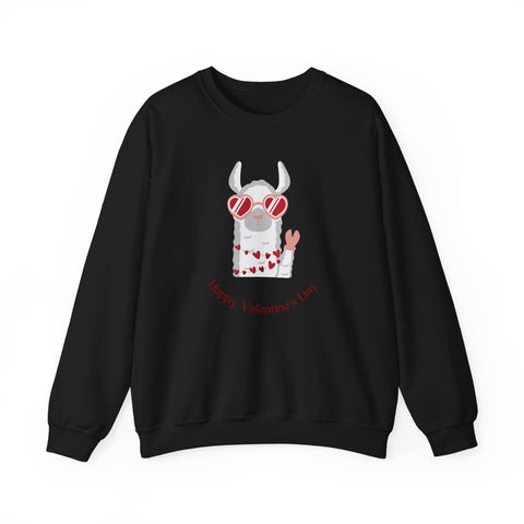 Valentine's Day Llama Sweatshirt, Cute Gift for Her, Cozy Crewneck, Fun Animal Apparel, Unisex Pullover, Valentine's Day Gift