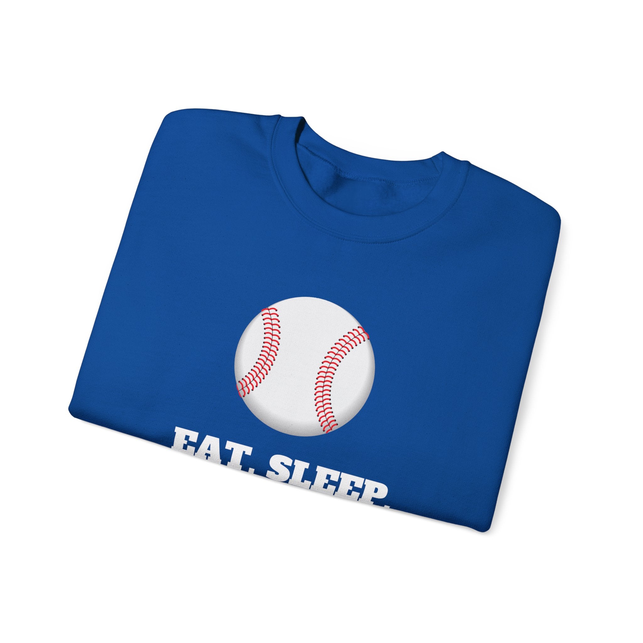 Baseball Sweatshirt - Eat Sleep Baseball, Unisex Crewneck, Gift for Baseball Fans, Sports Apparel, Cozy Sweatshirt