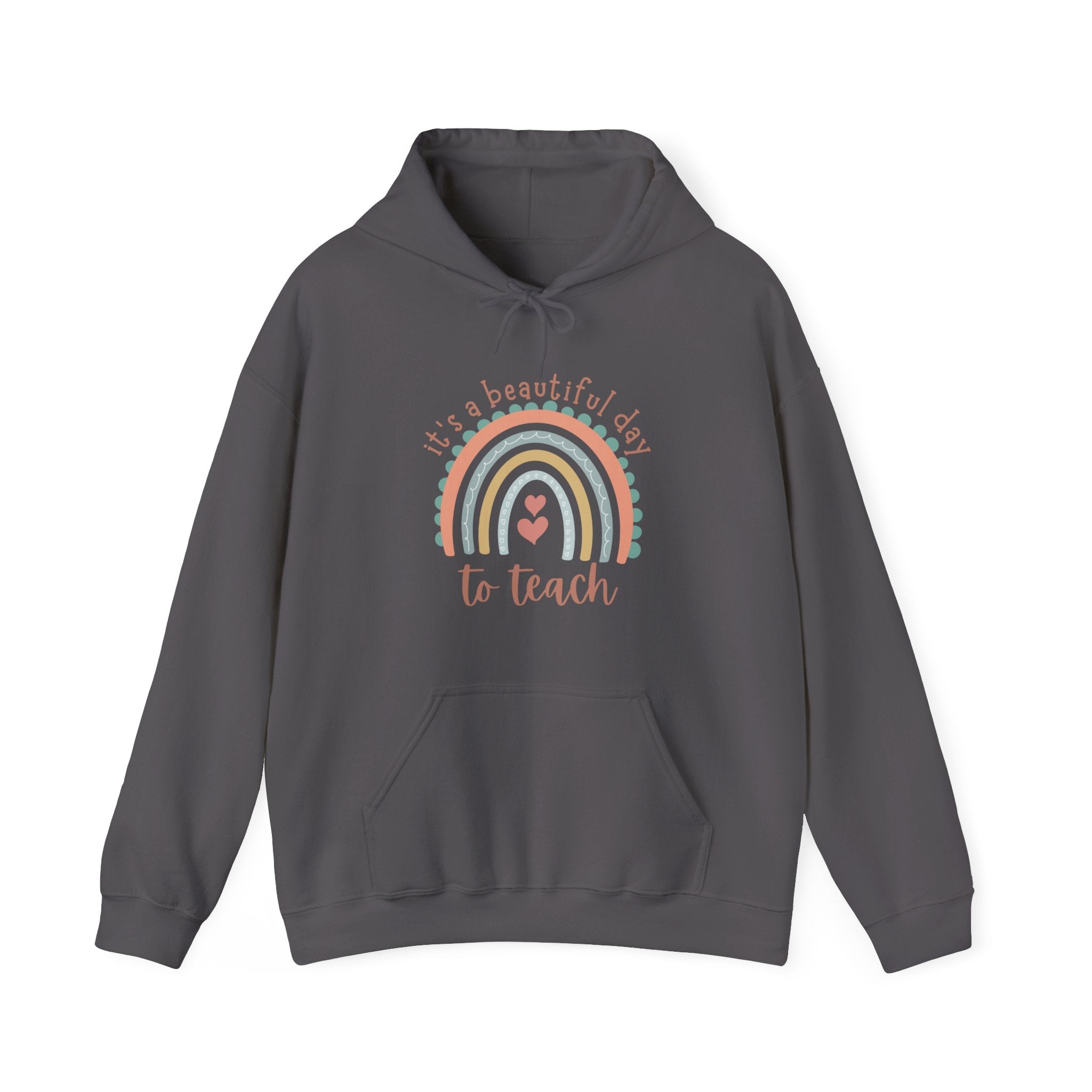 Rainbow Teacher Hoodie | Cozy Educator Gift, Teacher Appreciation, Back to School, Classroom Style, Inspirational Apparel, Unisex Sweatshirt
