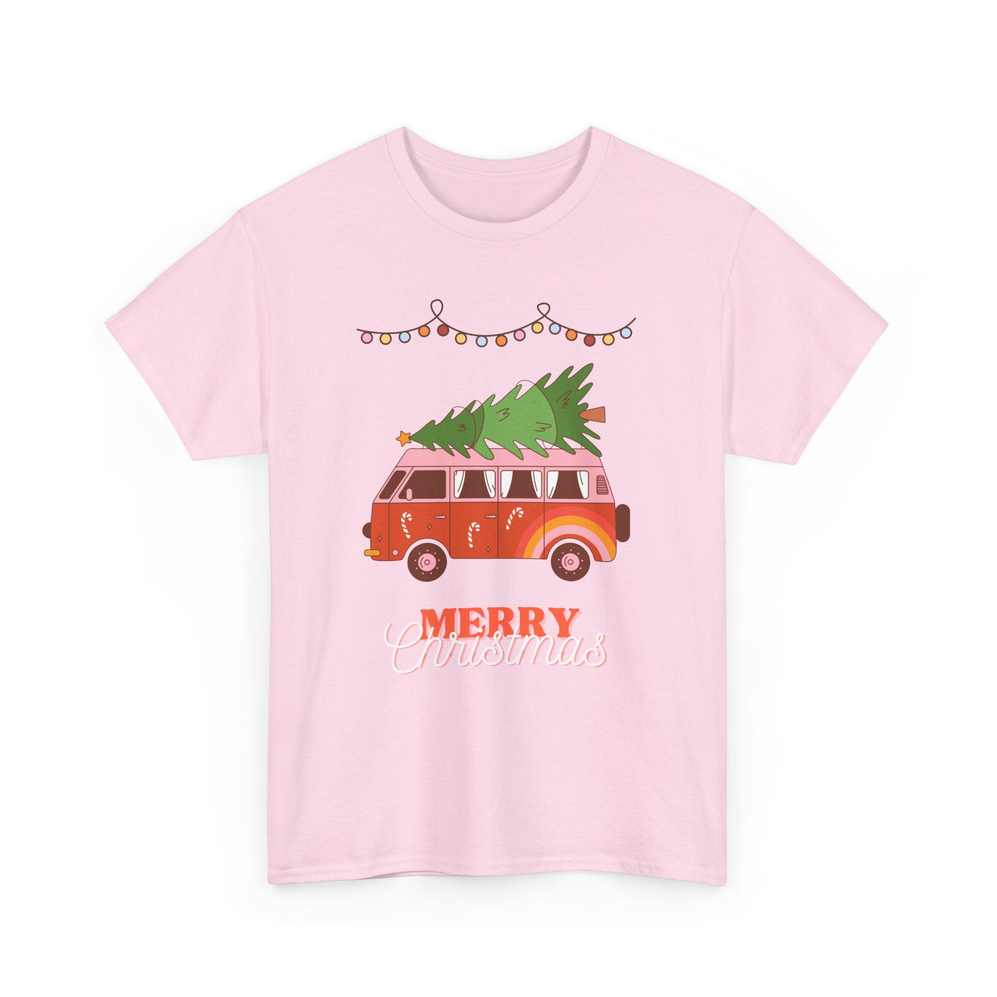 Merry Christmas Unisex Heavy Cotton Tee, Retro Holiday Shirt, Christmas Gift, Cute Tee, Festive Apparel, Winter Outfit