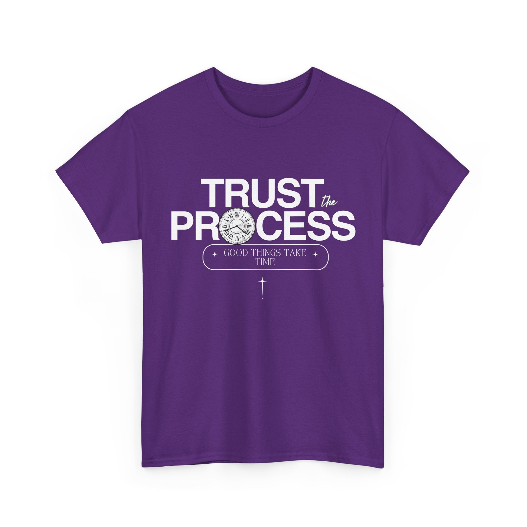 Trust the Process Unisex Heavy Cotton Tee, Motivational Shirt, Inspirational Gift, Casual Wear, Comfortable Everyday Tee