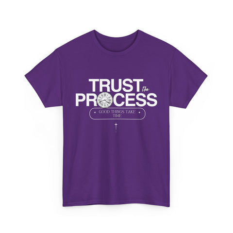 Trust the Process Unisex Heavy Cotton Tee, Motivational Shirt, Inspirational Gift, Casual Wear, Comfortable Everyday Tee