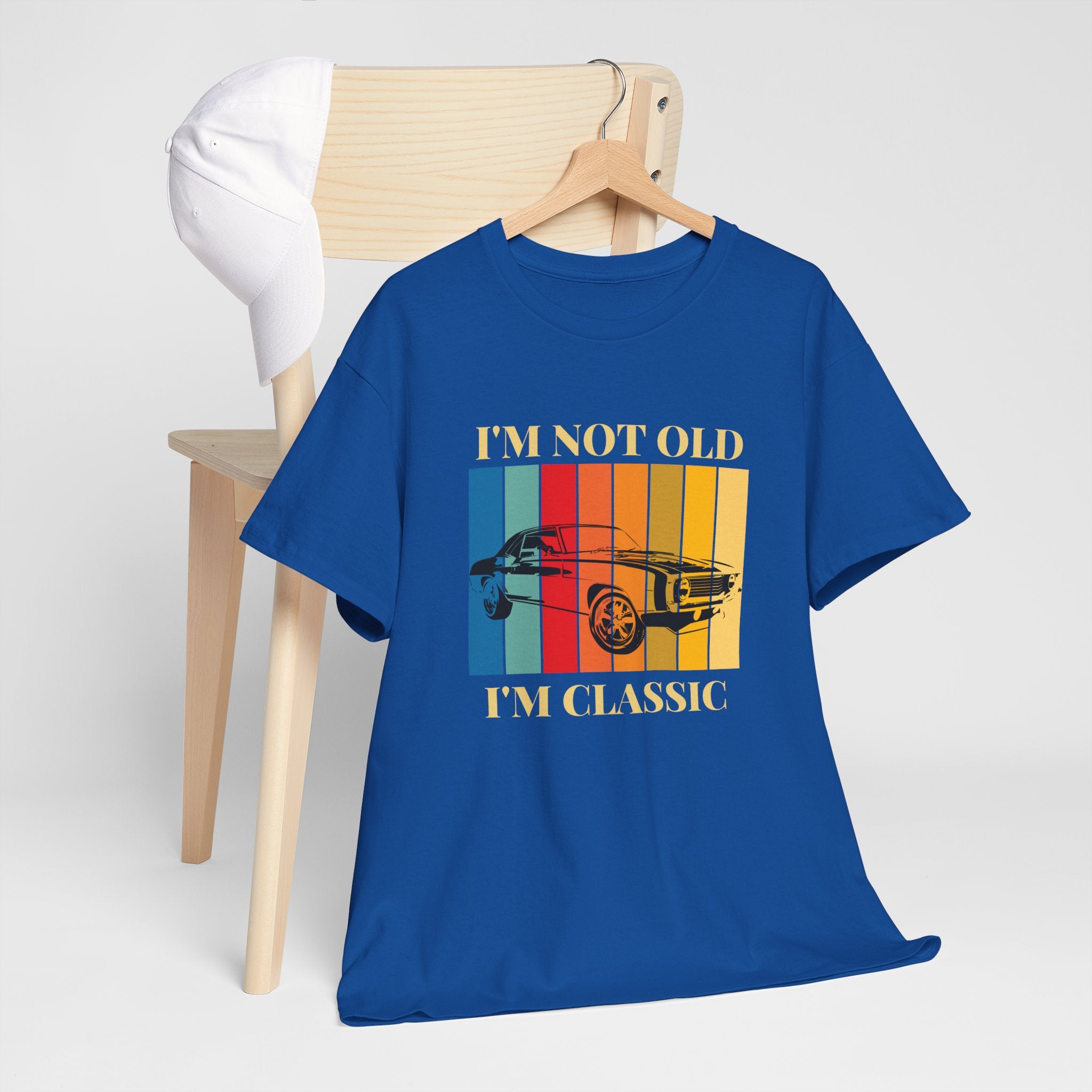 Funny Classic Car Unisex Heavy Cotton Tee - I'm Not Old, I'm Classic, Vintage Car Shirt, Birthday Gift, Retro Car Tee, Unique Gift, Car Enthusiast