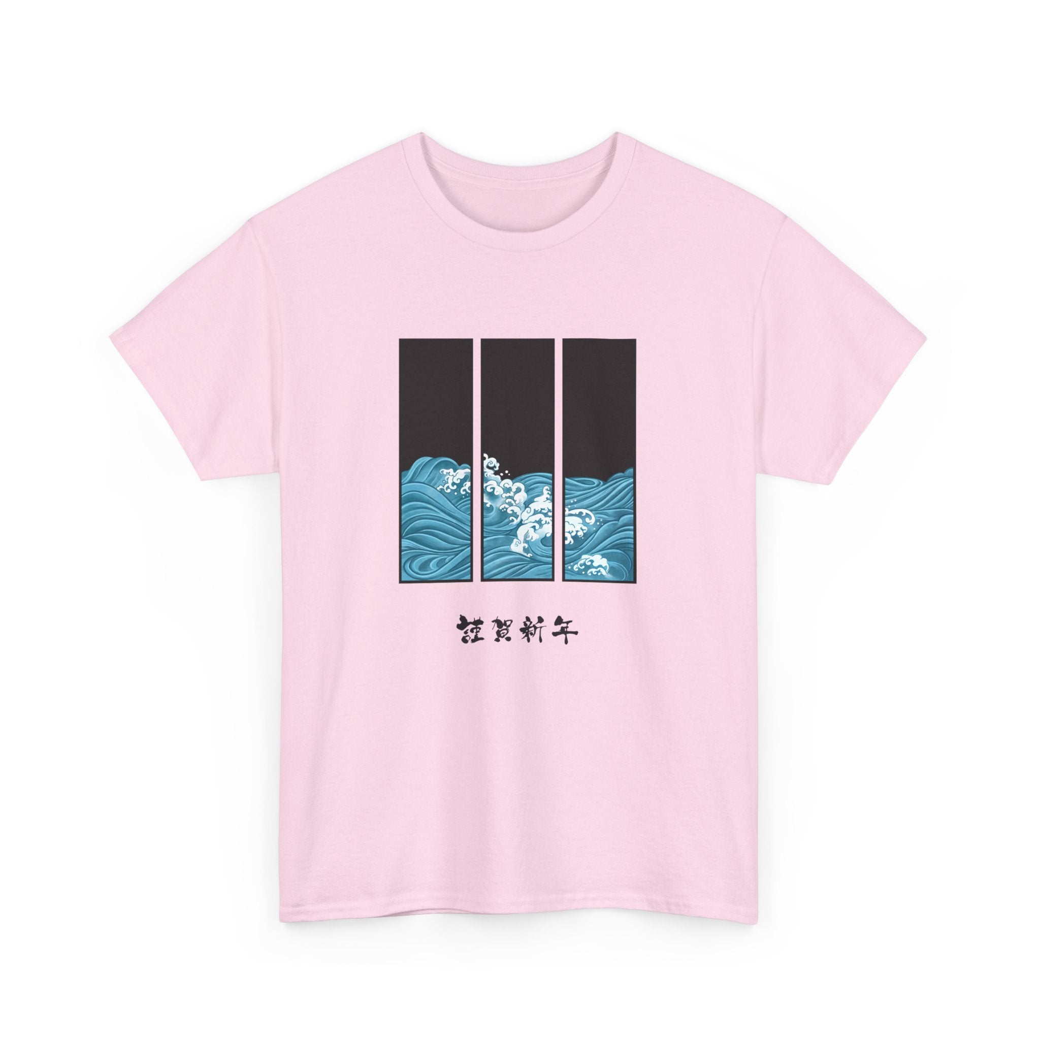 Ocean Wave Unisex Heavy Cotton Tee, Casual Summer Shirt, Gift for Ocean Lovers, Relaxed Fit Tee, Graphic T-Shirt - Japanese Inspired Design