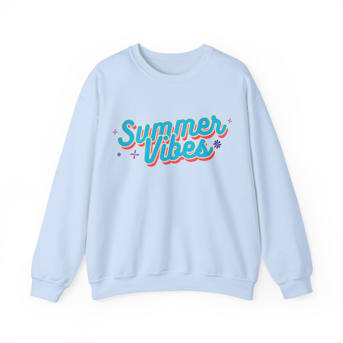 Retro Summer Vibes Crewneck Sweatshirt, Cozy Unisex Pullover, Perfect for Pool Parties, Beach Days, Summer Festivals, Gift Idea