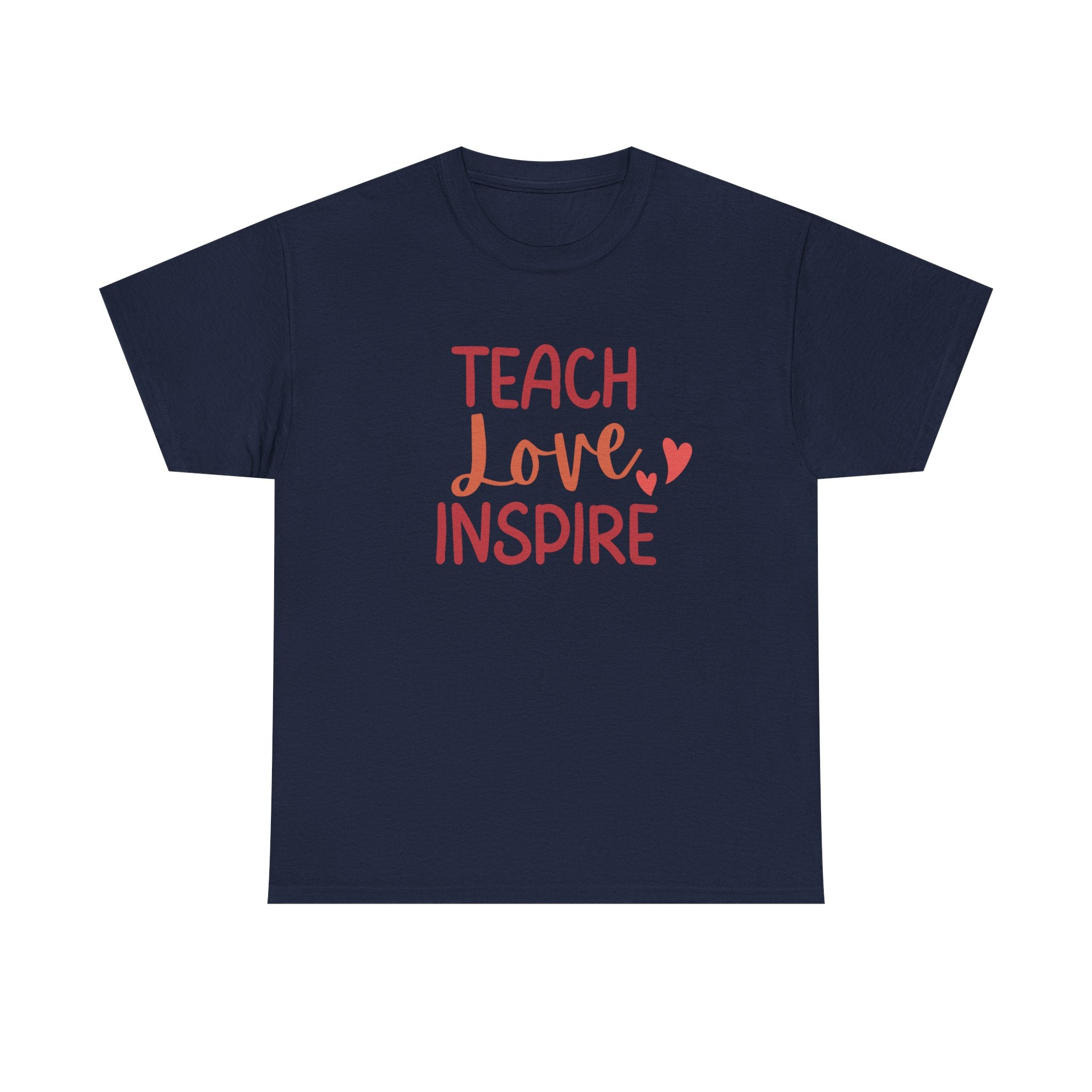 Teach Love Inspire Unisex Heavy Cotton Tee | Inspirational Teacher T-Shirt, Motivational Gift, Classroom Apparel, Education Shirt, Teacher