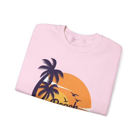 Beach Please Sweatshirt, Unisex Crewneck for Summer Vibes, Perfect for Vacations, Gifts, and Beach Days