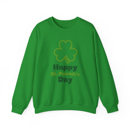 St Patrick's Day Sweatshirt, Cozy Crewneck for Celebrations, Unisex Holiday Apparel, Green Shamrock Design, Festive Clothing, Saint Paddy's