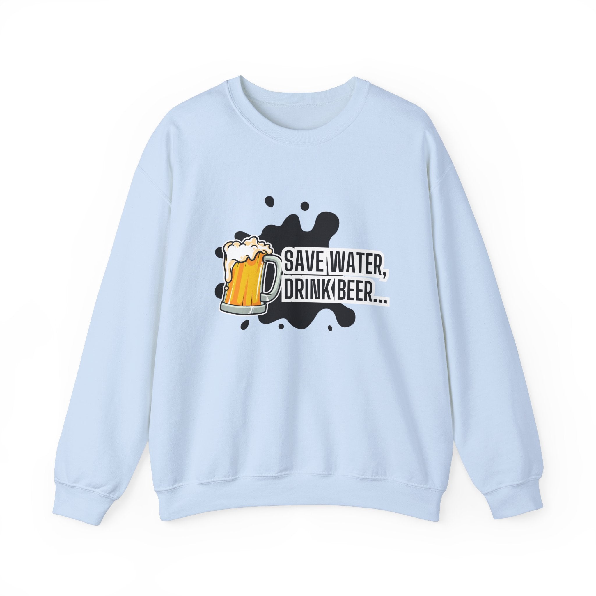 Humorous Beer Lover Sweatshirt, Save Water Drink Beer Crewneck, Gift for Beer Enthusiasts, Men's & Women's Apparel, Funny Drinking Top