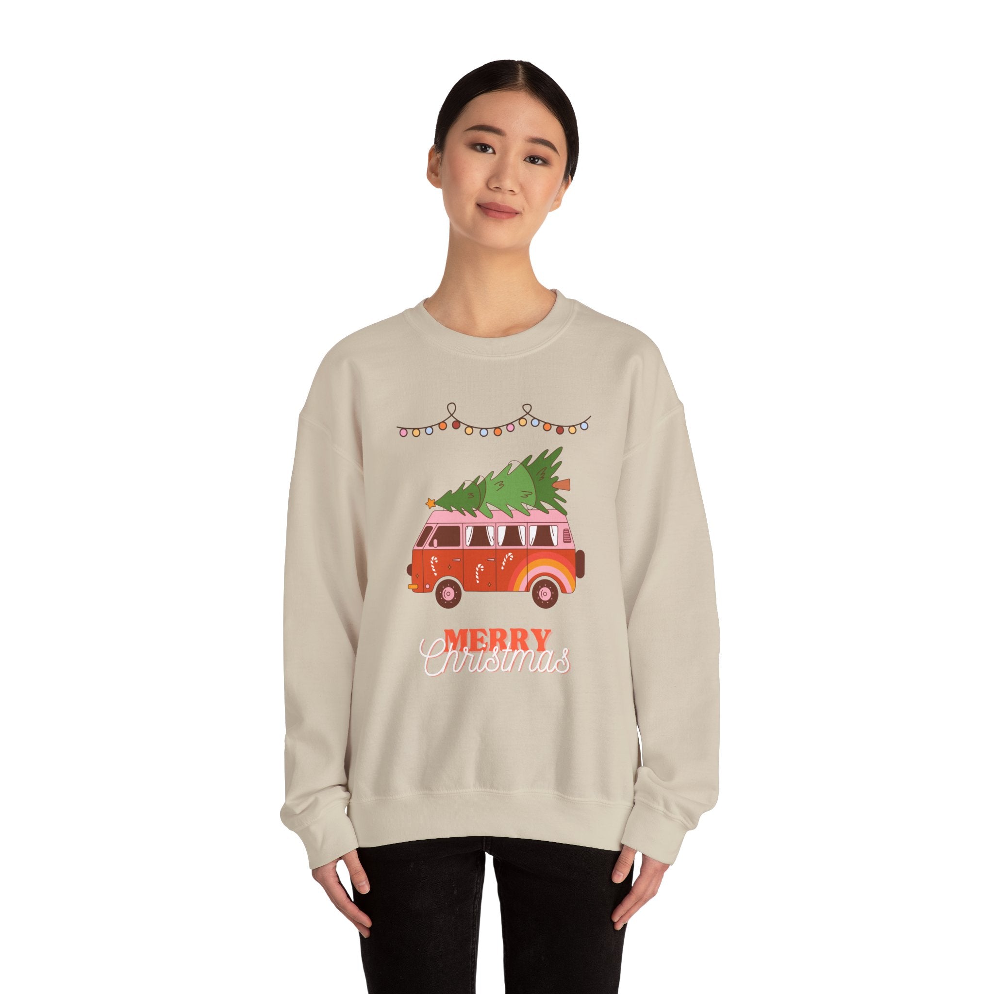 Festive Christmas Sweatshirt, Cozy Holiday Vibes, Perfect for Family Gatherings, Christmas Parties, and Winter Celebrations, Unisex Gift