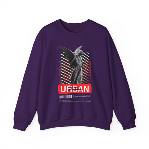 Urban Angel Graphic Sweatshirt, Unisex Crewneck Sweatshirt, Casual Streetwear, Perfect for Gift, Cozy Layering