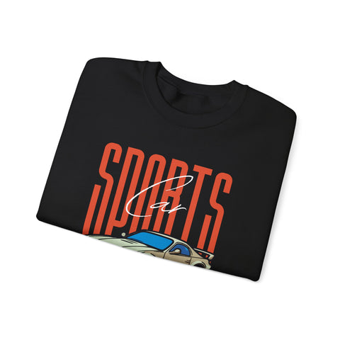 Sports Car Graphic Sweatshirt, Unisex Crewneck, Comfortable