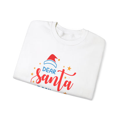 Funny Santa Sweatshirt, Cozy Holiday Gift, Cute Christmas Apparel, Unisex Crewneck, Dear Santa I Can Explain